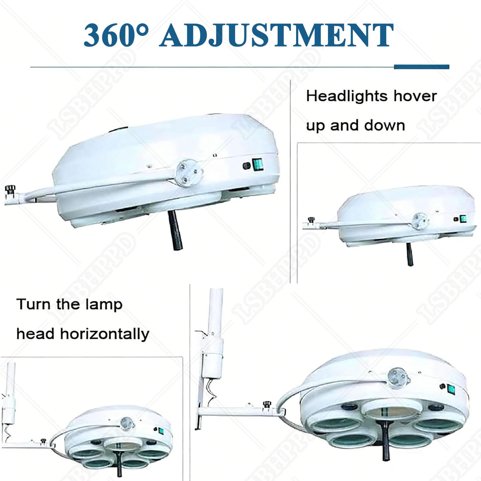 Lámpara LED Quirúrgica Techo 25W 60.000-120.000 Lux Sin Sombras Temperatura Ajustable