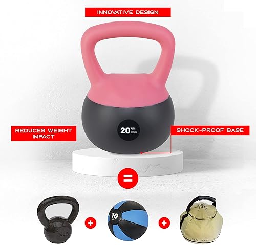 Miniatura 3 de NZG - Pesas rusas suaves de arena de hierro, a prueba de golpes