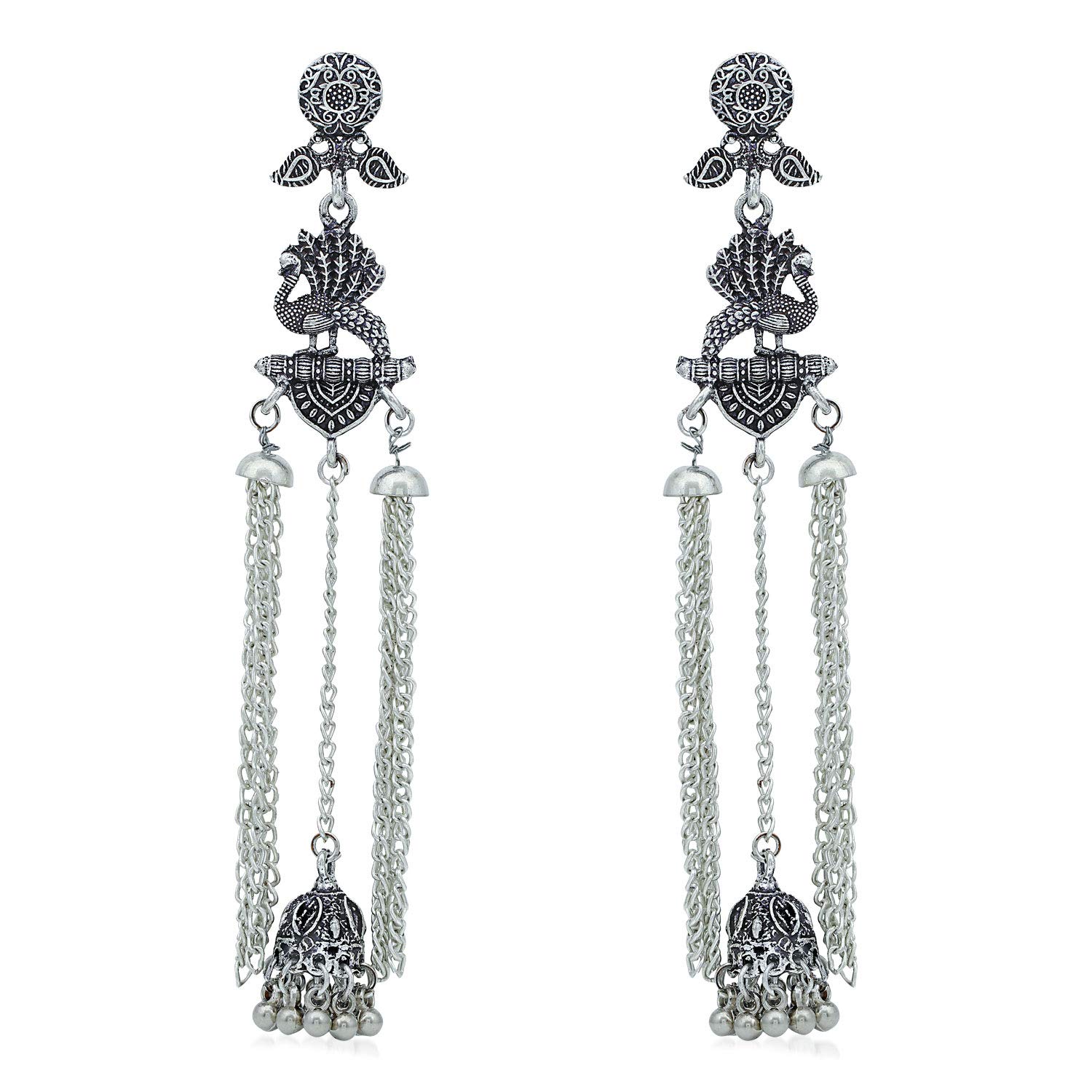 Sukkhi Marvellous Oxidised Peacock Chandelier Earring For Women (SKR56801) (B08G2DR59N) Amazon Price History, Amazon Price Tracker