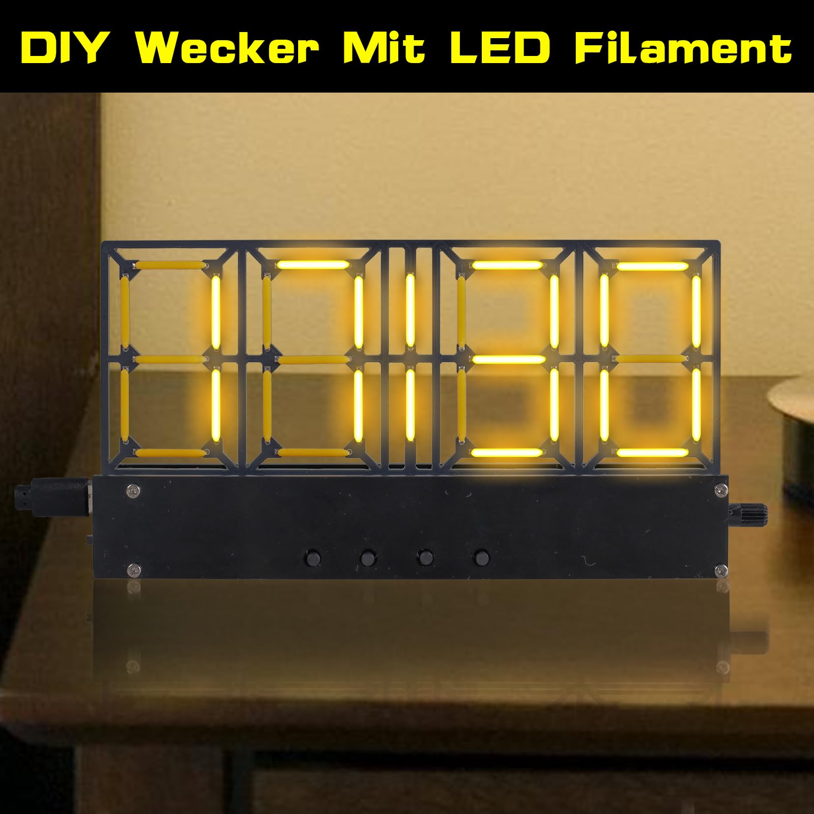 Kit Orologio Digitale con Display LED 4 Cifre - Kit Saldatura per Principianti, Luminosità Regolabile, Visualizzazione Data/Settimana, Pratica Elettronica Fai da Te per Appassionati