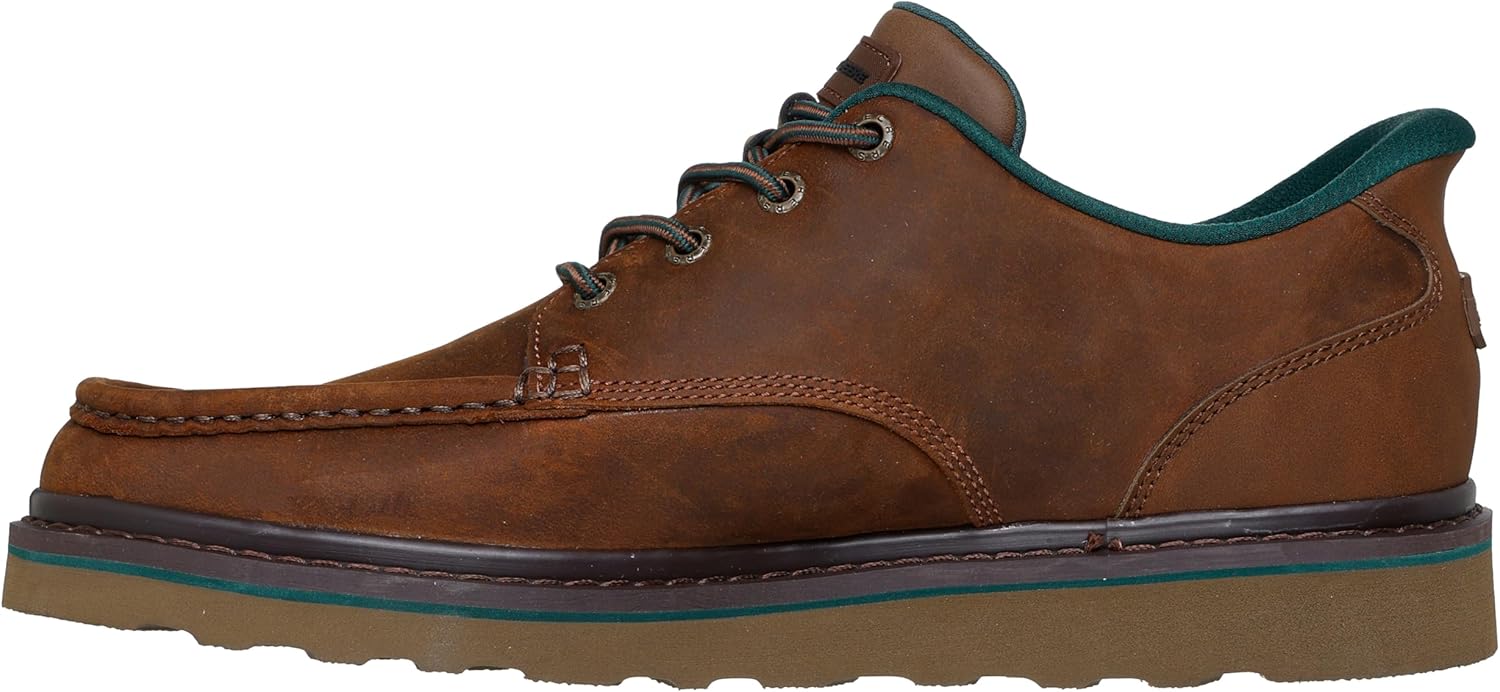 Skechers Men's John Deere Leather Moc Toe Brockman Bungee Slip Ins