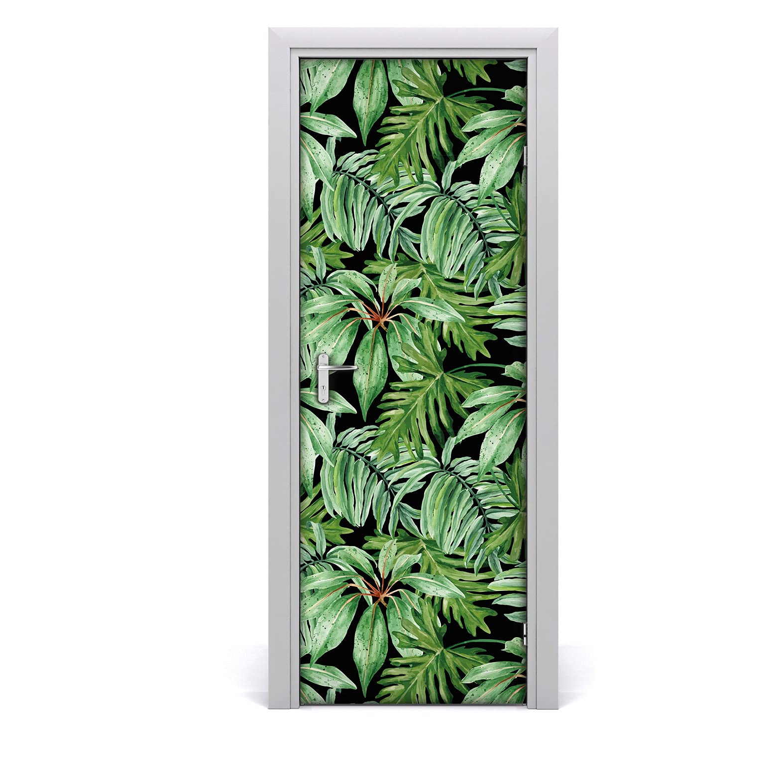 Mural de hoja de plátano floral para transformar las puertas del salón