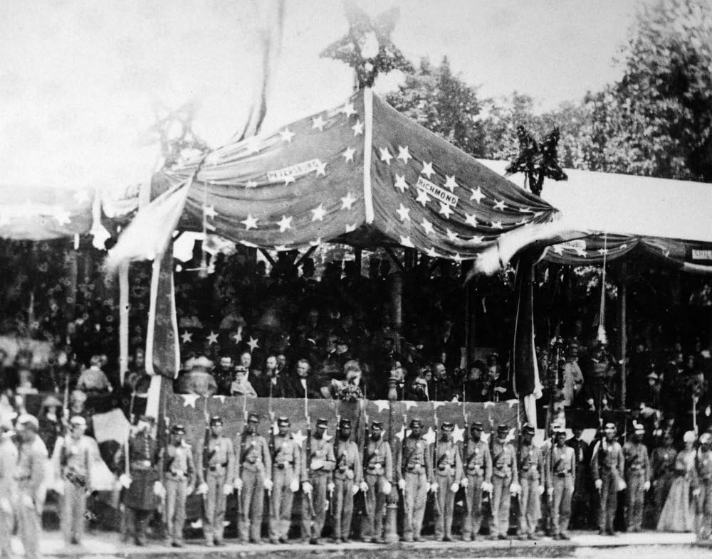 Civil War War Review 1865 Nat The Grand Review Of The Armies Of Generals Grant And Sherman At Washington DC 23 May 1865 The Troops Marched Past The Stand Occupied By President Andrew Johnson His Cabin