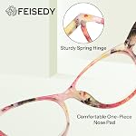 FEISEDY 2 Pack Butterfly Frame Blue Light Reading Glasses, Stylish Green and Pink for Women, Suitable for Computer TV B0373