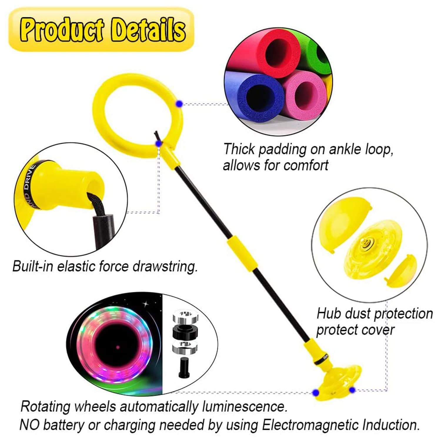 Sunshine Smile Anillo De Salto Intermitente Con Luz LED – Pelota Deportiva Para Niños Y Adultos, Quema Grasa