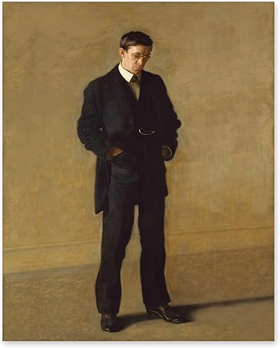 CLOUD NINE PRINTS  The Thinker, impresión vintage de retrato de hombre solitario - Arte de pared de moda masculina, decoración eduardiana para