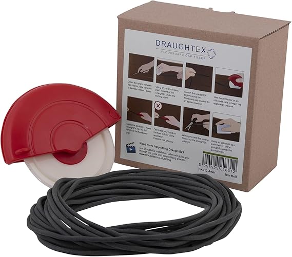 DraughtEx (Thin) Floorboard gap filler for home insulation, filling