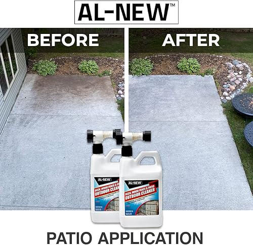 Miniatura 4 de AL-NEW Limpiador para exteriores  Limpiador versátil para exteriores de 64 onzas con extremo de manguera (paquete de 2) (Deck, valla de madera y