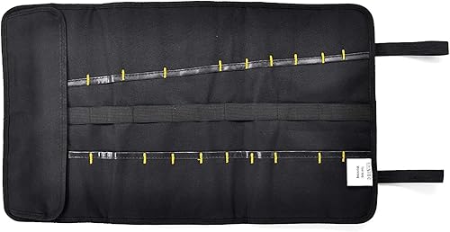 Miniatura 5 de 12 piezas de lona para herramientas enrollables, bolsa pequeña para herramientas, llave, destornillador, alicates, organizador de cincel,