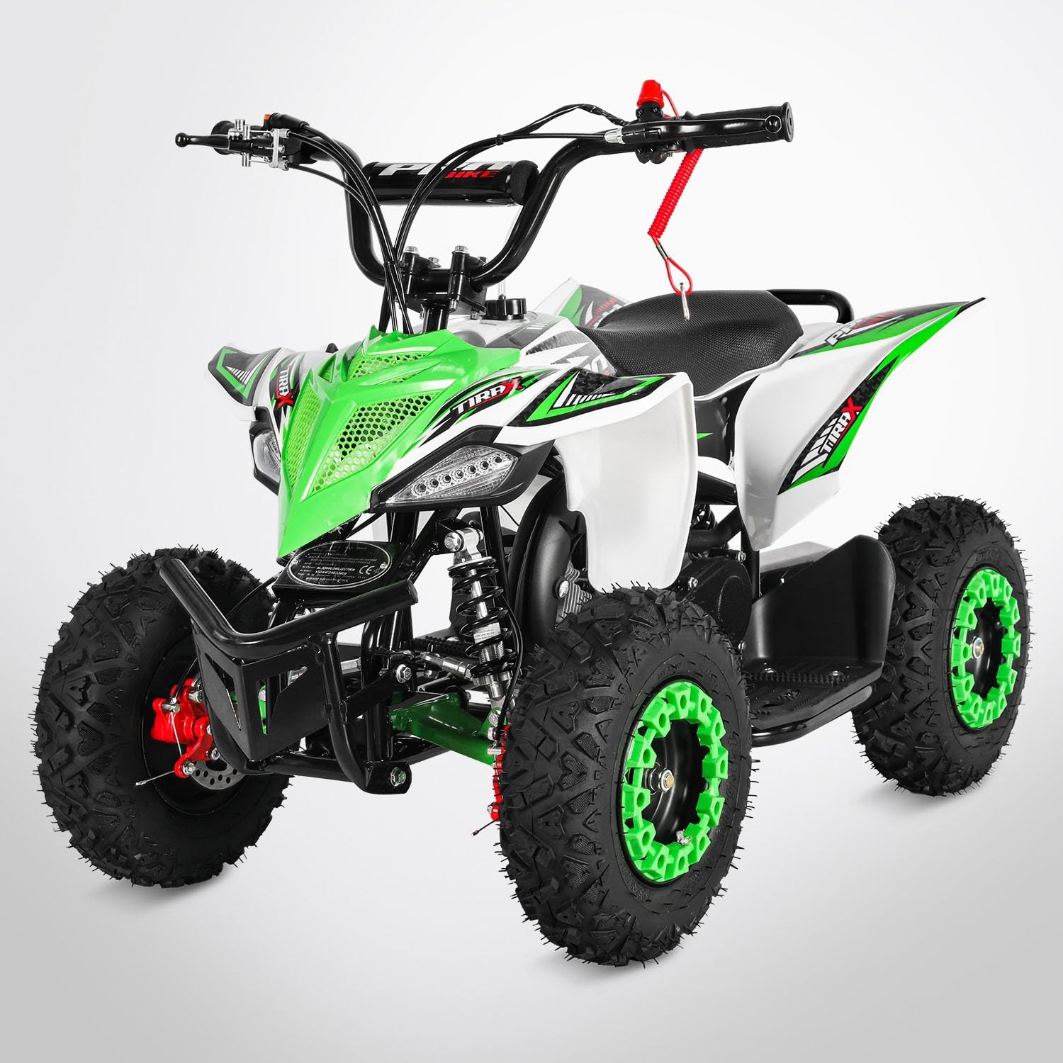 Pocket Quad TIRAX 49 - Mini Quad Enfant 50cc - Vert et blanc