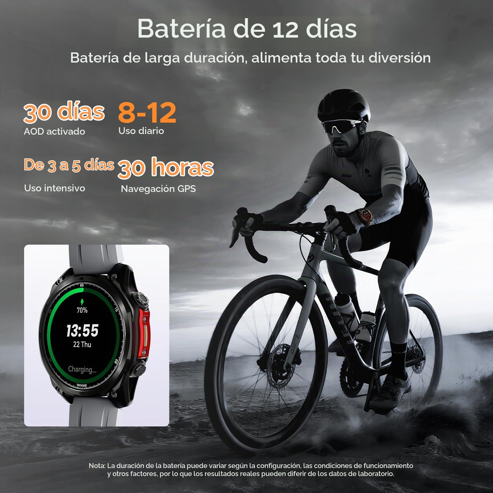 Anywise W1 Pro Reloj inteligente Mujer Hombre,GPS De Doble Frecuencia Con Mapas Sin Conexión Smartwatch Para Android e iOS,5ATM Waterproof 1,43''AMOLED,170+ Sports Modes/12 Days Battery/3 Strap