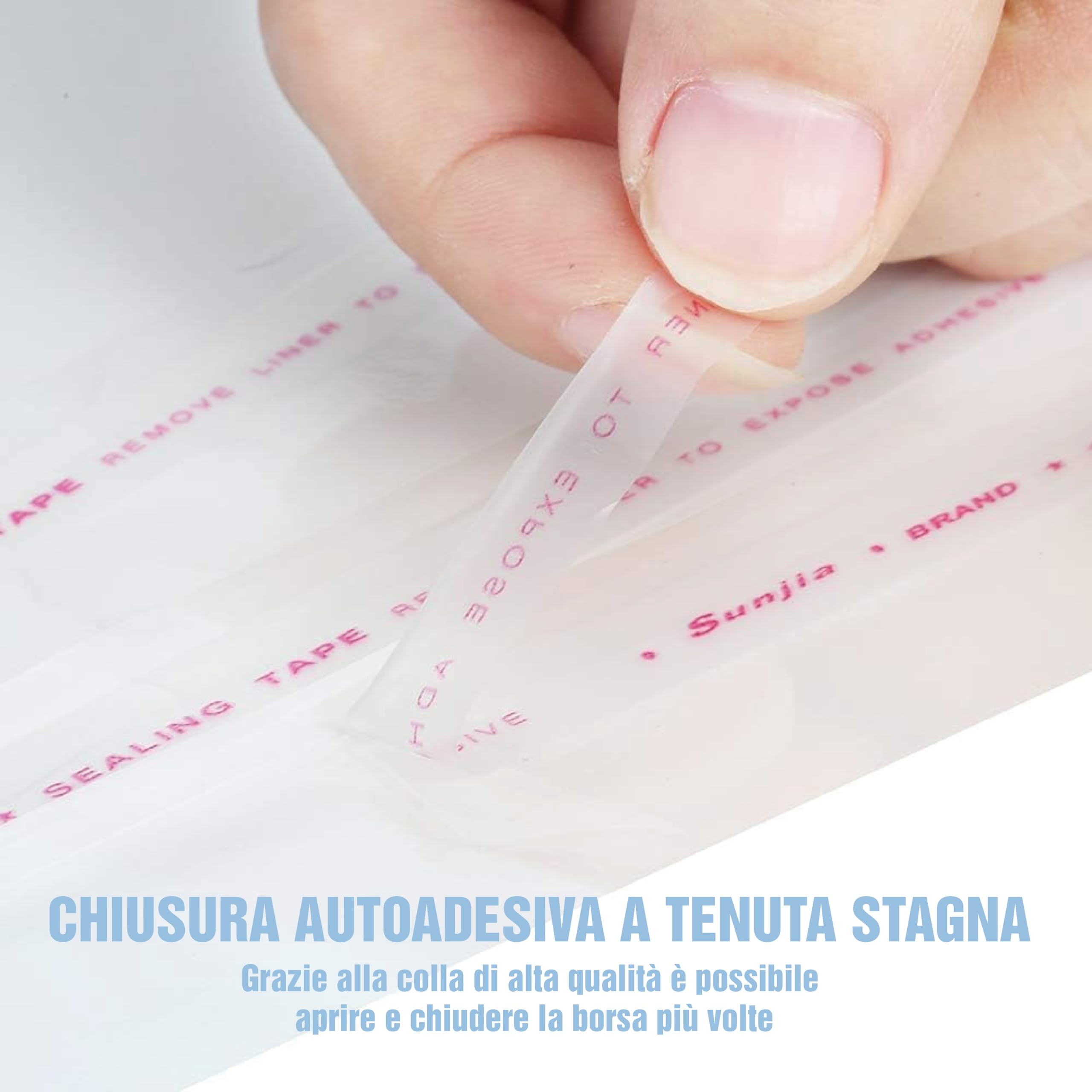 MGE - 100 Sacchetti in Plastica Trasparente 35x45 cm, Buste Trasparenti in Cellofano - Sacchetti Richiudibili con Chiusura Ideali per Regalo, Caramelle, Biscotti