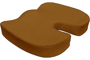 Cozy Comfort Cushion: Bookishbunny Memory Foam Orthopedic Coccyx Seat Pad for Back Pain Relief