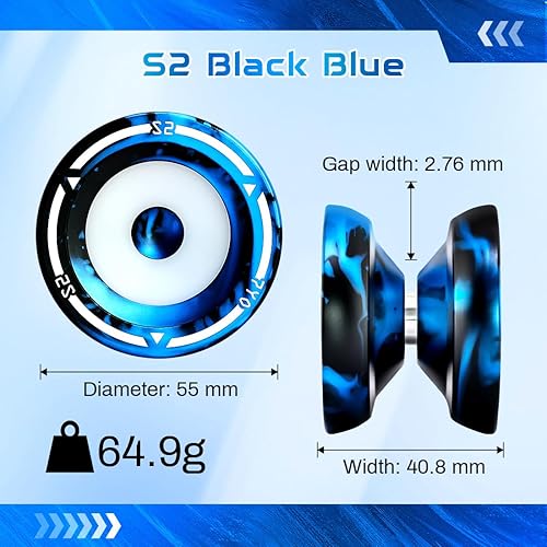 Miniatura 4 de 7YO Yoyo S2 profesional sensible, Yoyo de doble propósito para niños principiantes, yoyo de aleación de metal para trucos de ADN de giro de dedos