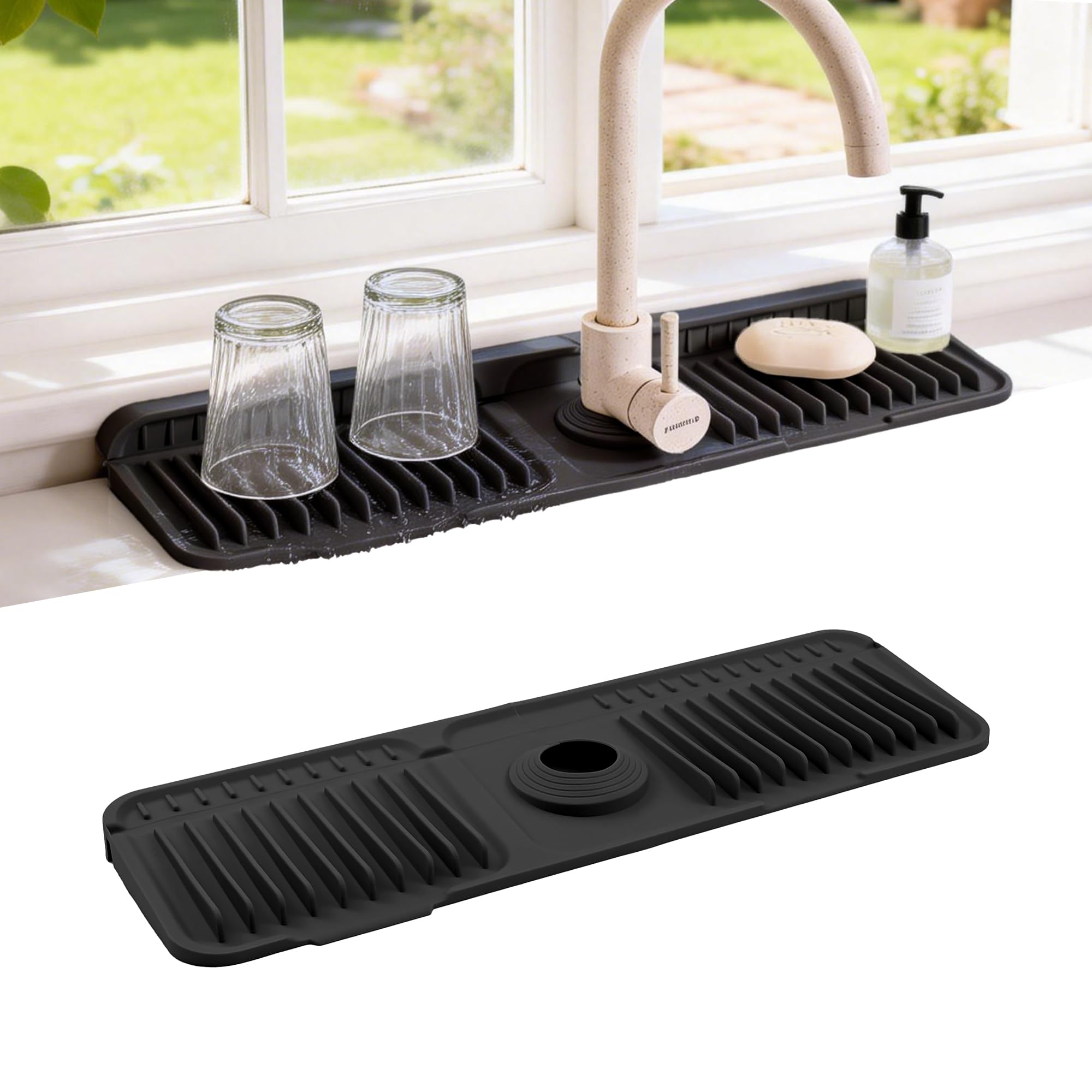 Photo 1 of ZJWZLG Silicone Sink Splash Guard - Black