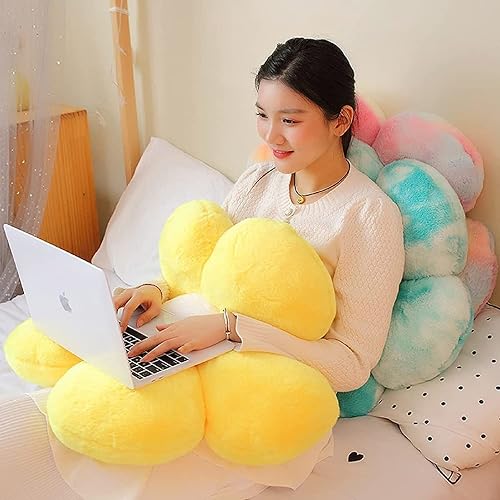 Miniatura 3 de Hotiego Almohada de suelo de flores de 19 pulgadas, cojín de felpa para silla de asiento, lindo teñido anudado, almohadilla de gran tamaño para