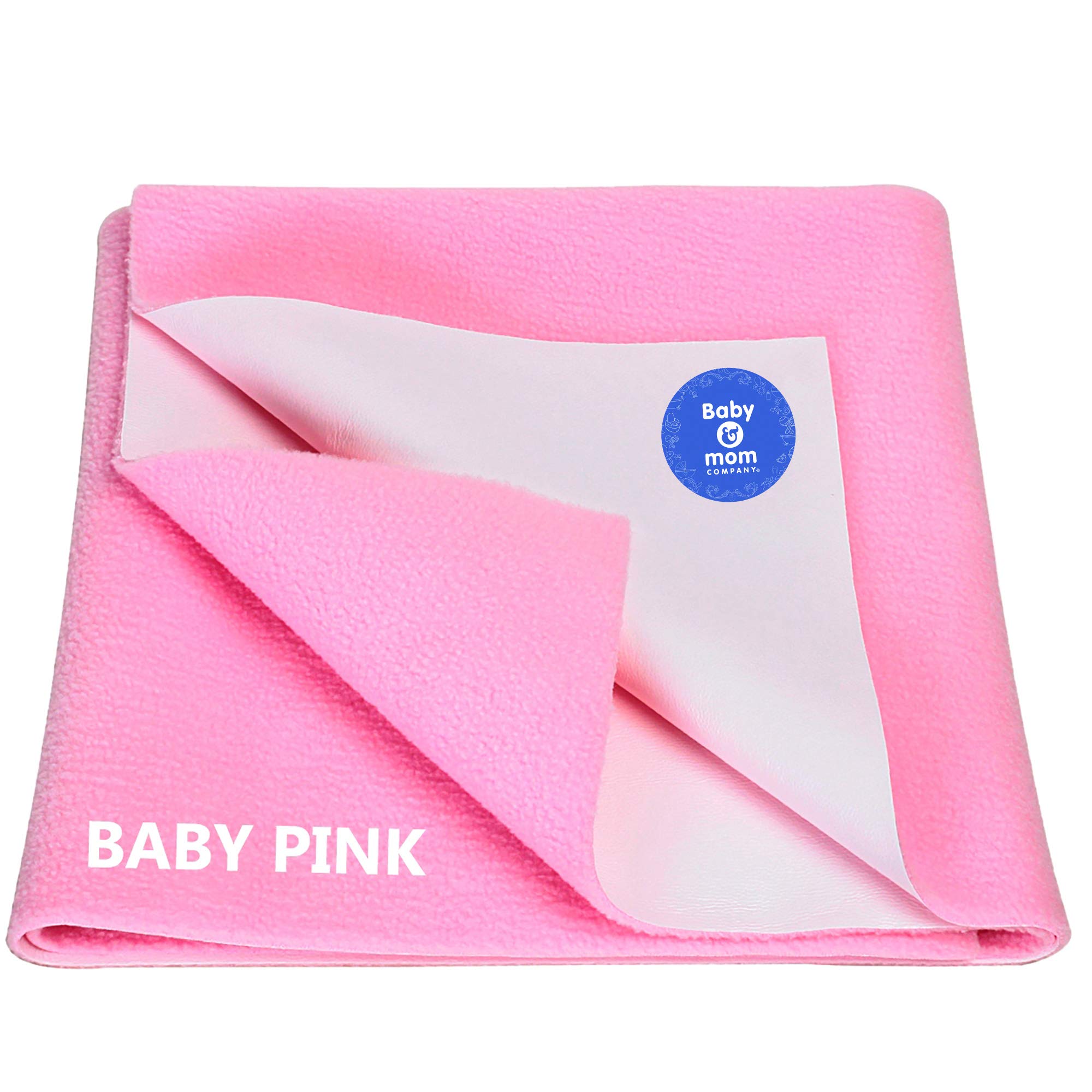 BABY & MOM COMPANY® Waterproof Dry Sheet (Medium (100cm x 70cm), Pink)