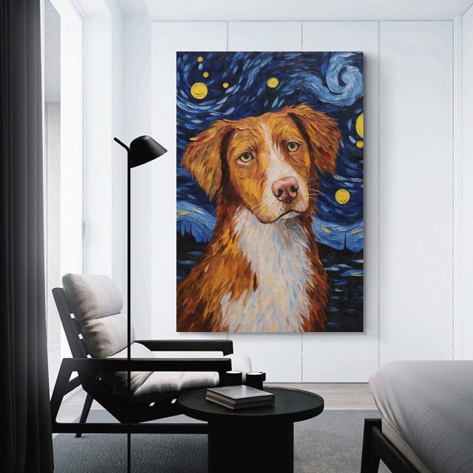 Junmoney Unframe-Style-18 Duck Tolling Retriever Wall Decor Canvas Print, 20X30inch(50X75cm), For Lounge, Bedroom Or Personal Spaces, Thoughtful Wall Decor For Art Lovers