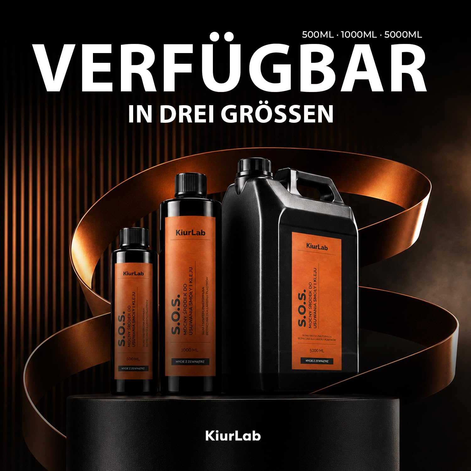 S.O.S. Strong Teer- & Klebstoffentferner (5L) | Premium Lackreiniger | entfernt hartnäckige Klebereste & Baumharz | Spezialreiniger für Teerflecken, Etikettenreste und Kleberückstände