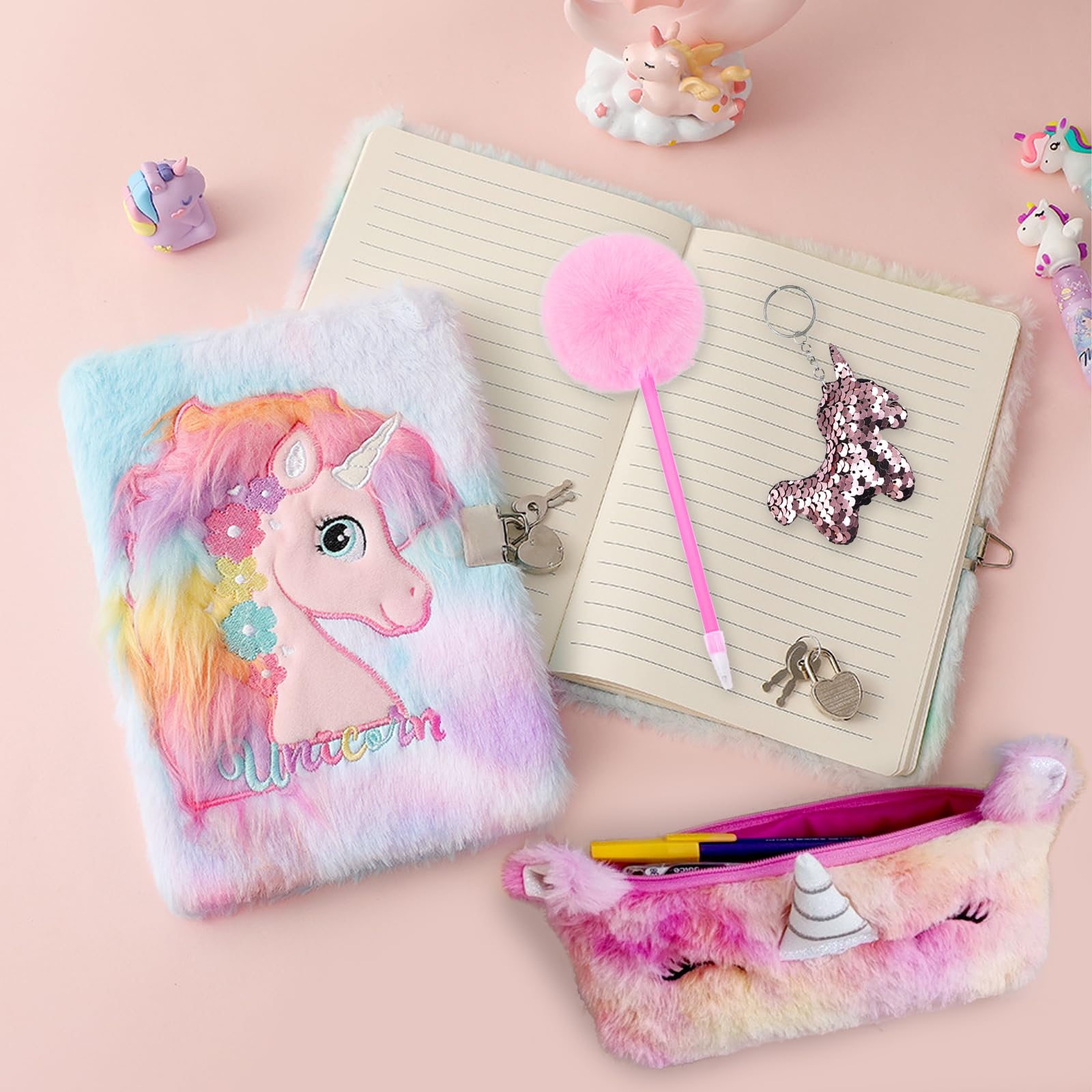 Regalo Creativo Diario Segreto Con Lucchetto Per Bambina Set