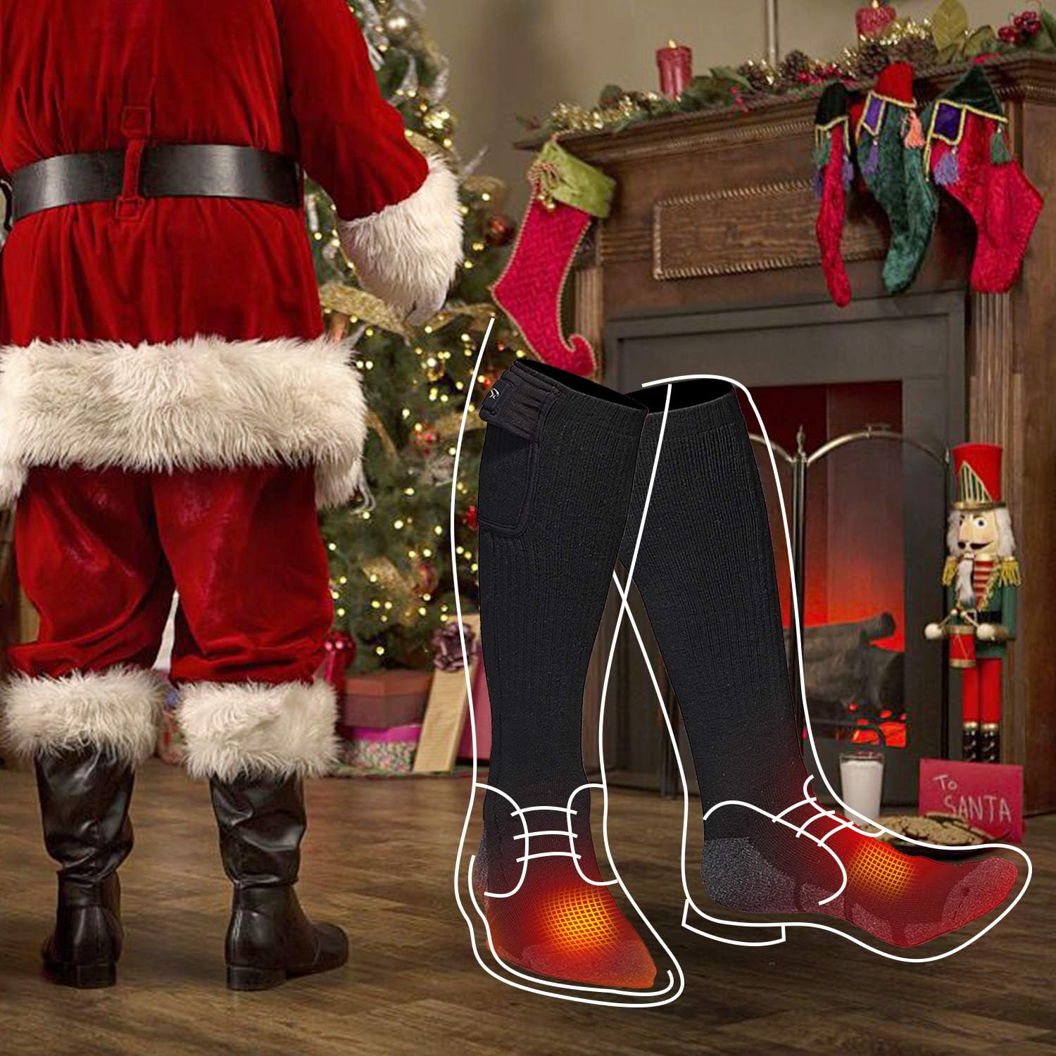 SNOW DEER Upgraded Rechargeable Electric Heated Socks,Ultimate Foot Warmer for Men & Women, Perfect for Skiing, Camping, Hiking, Motorcycling, &Outdoor Riding in Winter - Image 6