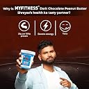 MYFITNESS Peanut Butter High Protein Dark Chocolate Spread Crunchy 1kg | Added Whey Protein | For Muscle Building | 7g Fiber | Pre & Post-Workout Snacks | Cholesterol Free | Zero Trans Fat gallery image