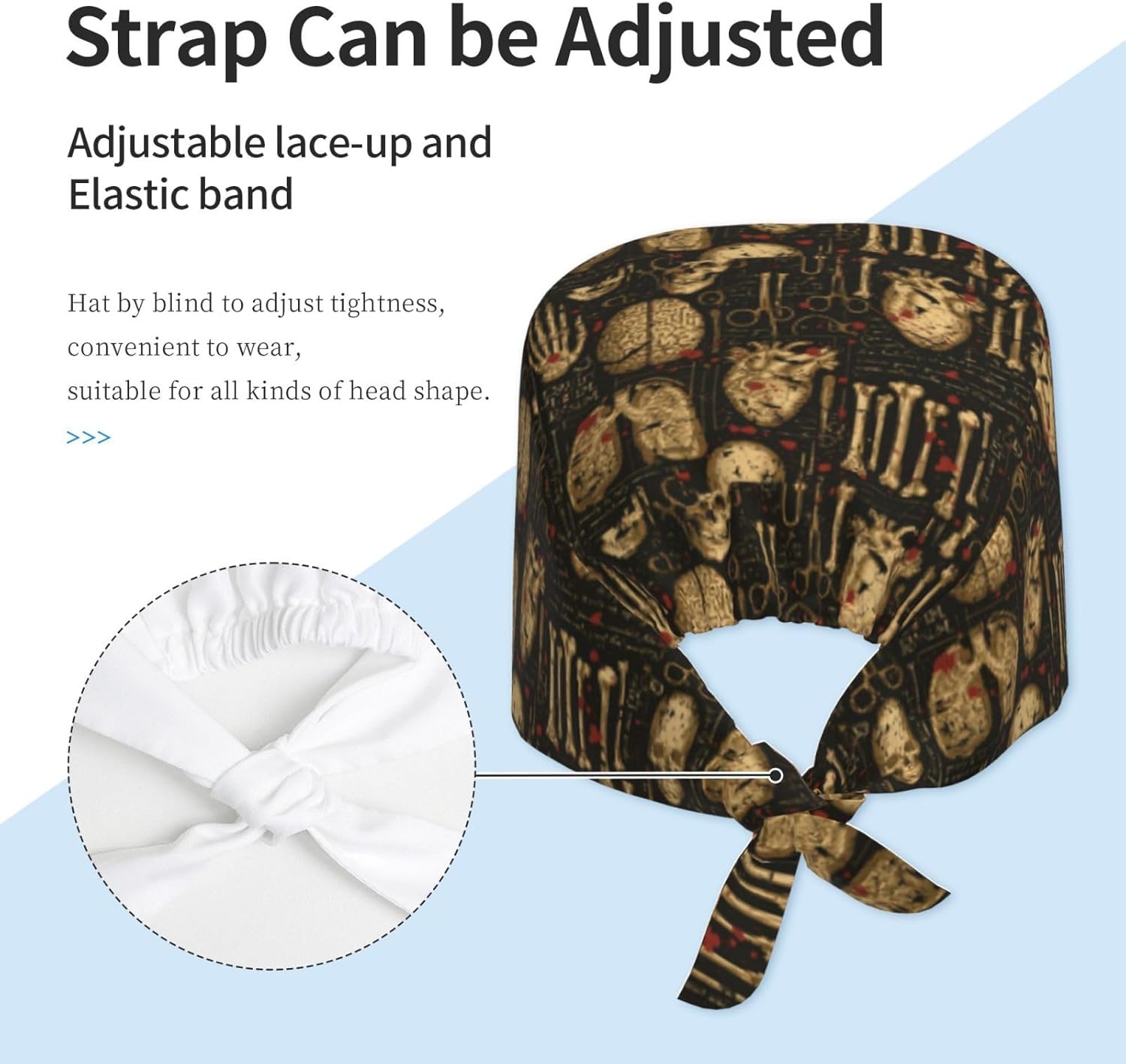 Scrub Cap with Sweatband for Women & Men — Adjustable Tie Back Surgical & Working Cap for Nurses, Doctors & Medical Staff - Image 3