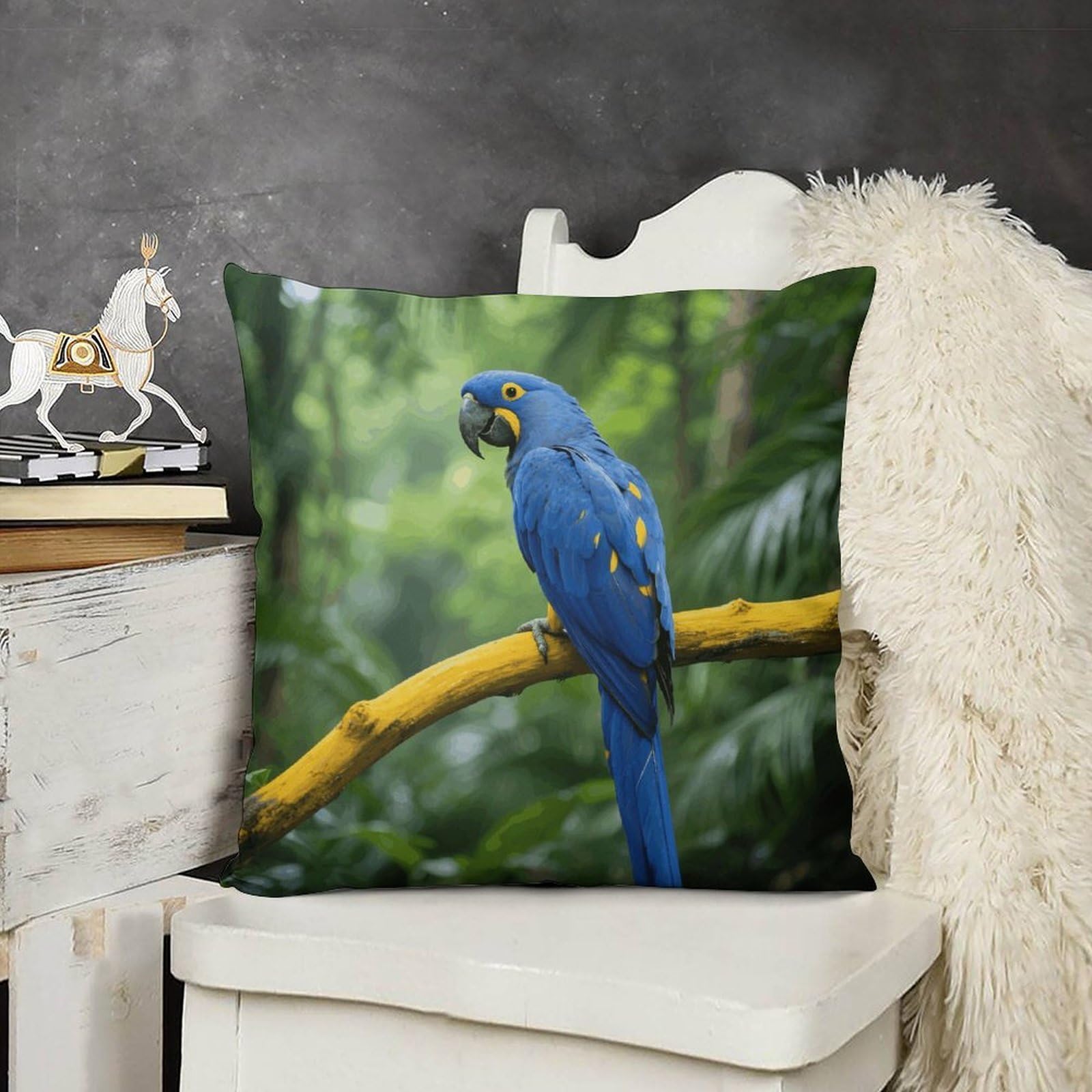 FodPand Boho Farmhouse Bird Pillow Covers with Hidden Zipper 24x24 Soft Plush Cushion Cover Decorative Throw Pillow Cases for Couch Bed Sofa Living Room Indoor Outdoor Home Decor