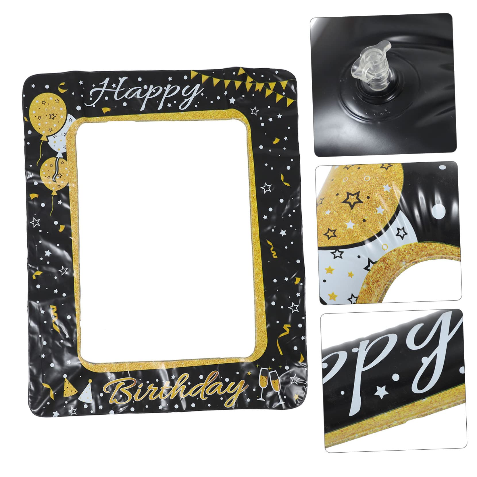 POPOYU Cornice Per Cabina Fotografica Con 30 Accessori Per Baby Shower, Cornice Gonfiabile In Lamina Per Svela Il Genere Del Ragazzo