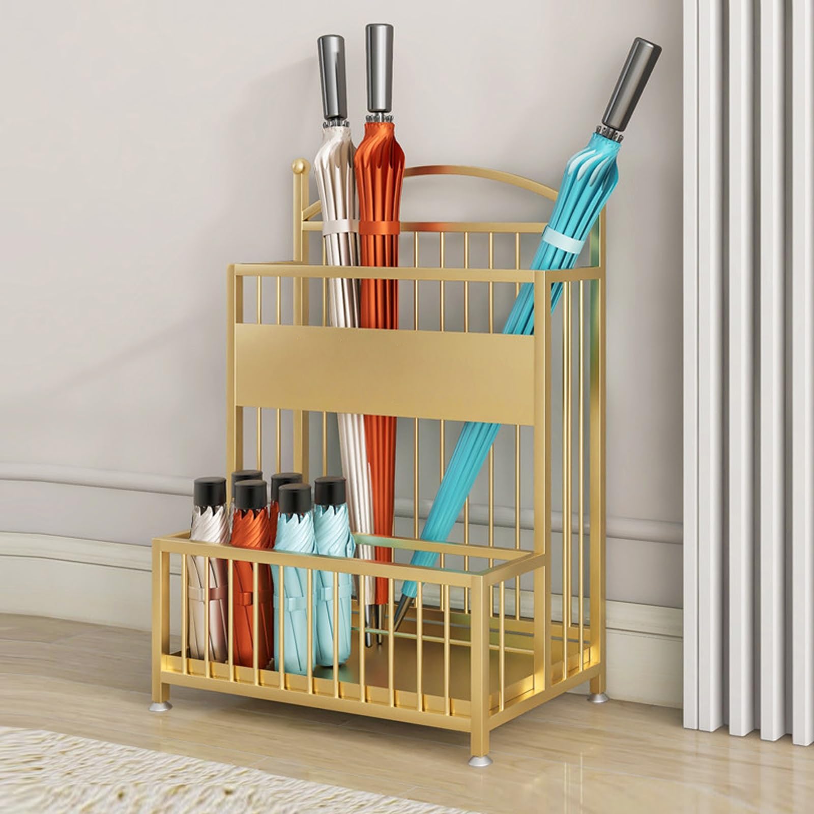 WXPGFEQ Umbrella Stand with Removable Drip Tray, Umbrella Holder for Entryway, Office, Hotel, Home, Holds Long/Short Umbrellas