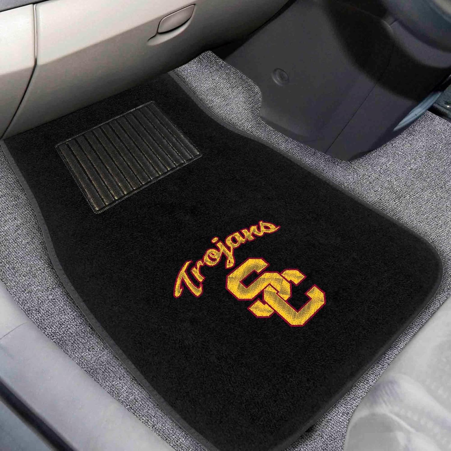 FANMATS NCAA Unisex-Adult 2-Piece Embroidered Team Logo Car Mat Set