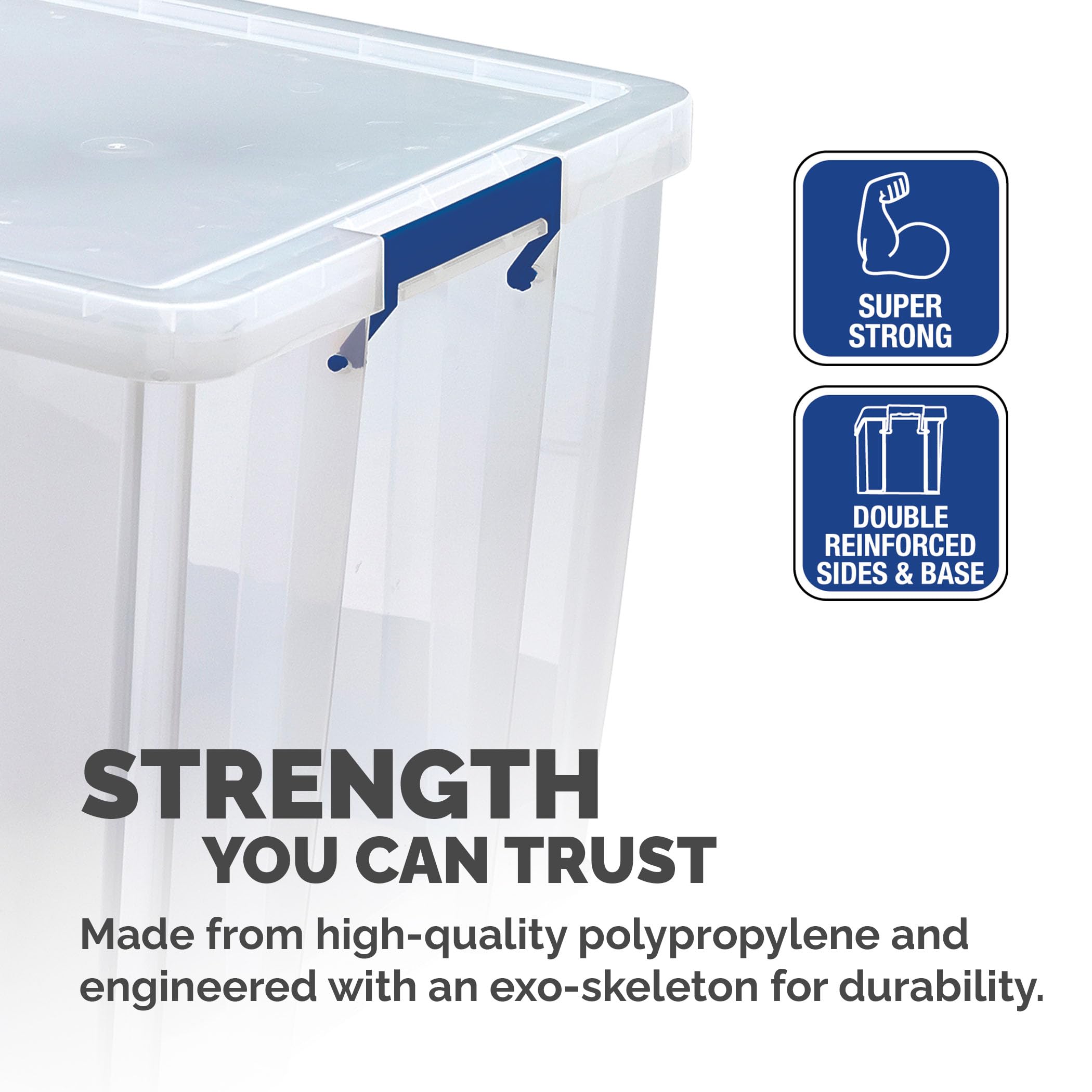 BANKERS BOX Storage Box 2.6L (6 Pack), BPA-Free, Stackable Plastic Organizer with Clip-Lock Lid - Image 4