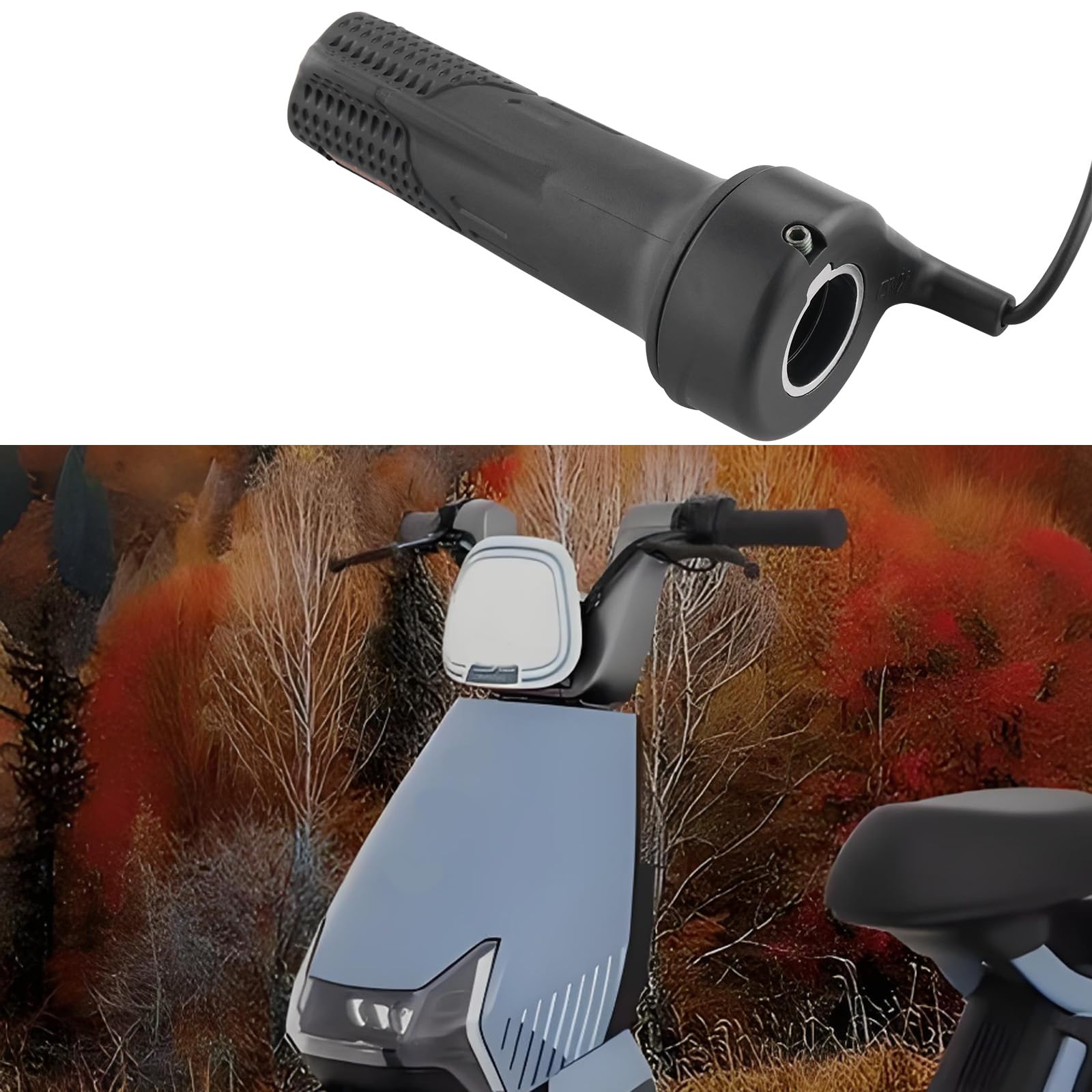 The Lord of the Tools 3 Piezas de 22mm de Agarre de La Bicicleta Eléctrica Puños Giratorios del Manillar del Acelerador Piezas del Scooter Eléctrico para La Bicicleta Eléctrica Y El Scooter Negro