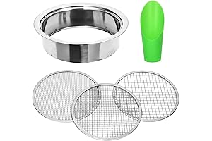 3-in-1 Soil Sifter and Garden Sieve with Interchangeable Filter Mesh