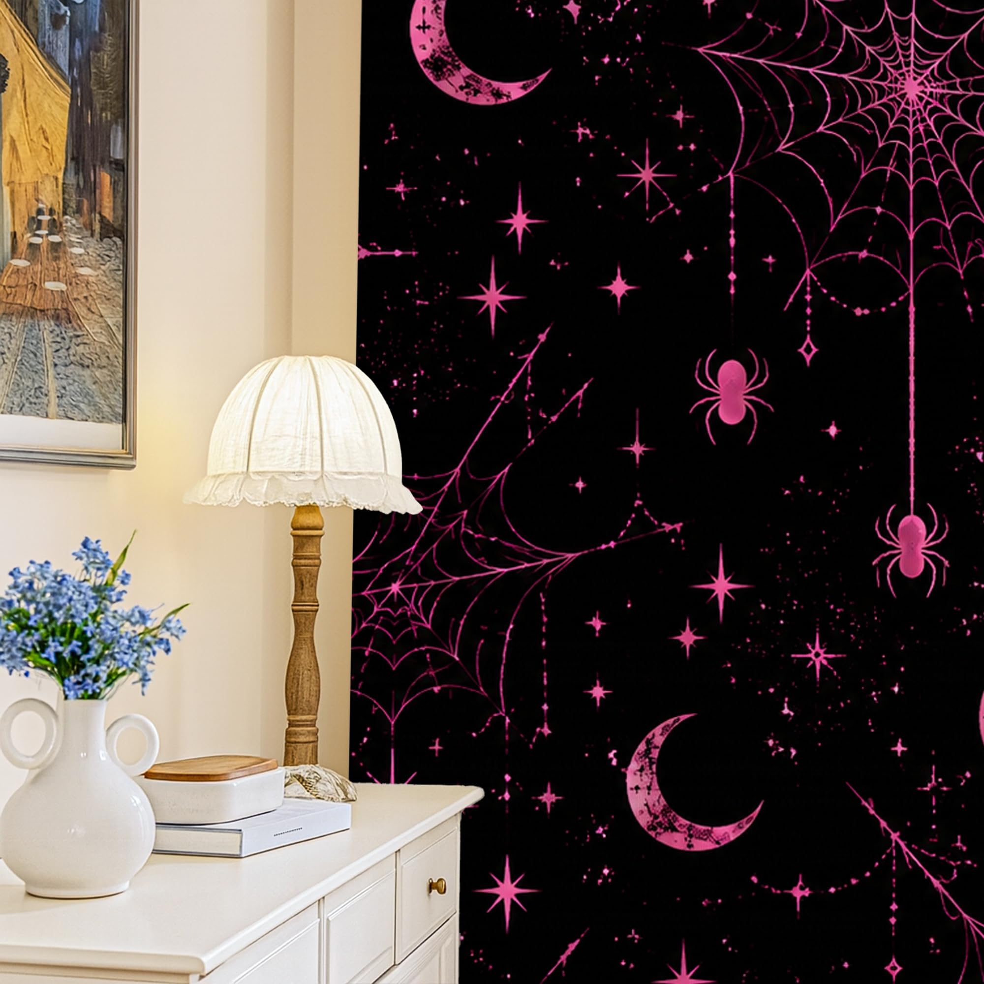 Rideaux occultants gothiques lavables pour l'isolation de chambre