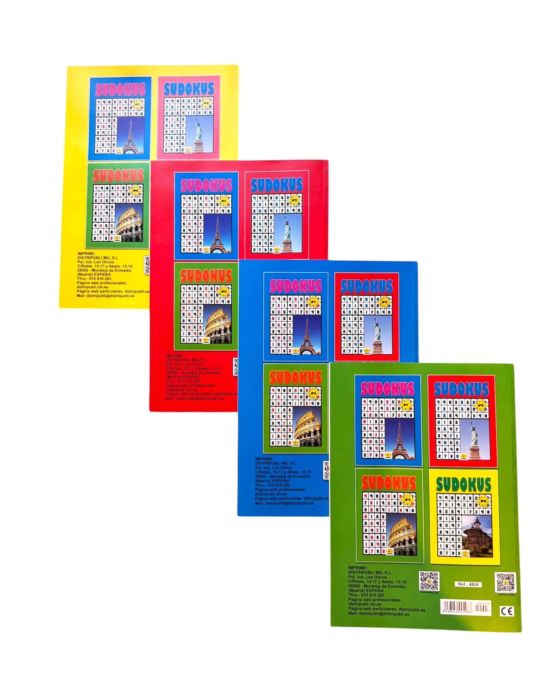 Pack De 4 Libros De Sudokus – 328 Pasatiempos En Español Con Letra Grande | Ideal Para Entretener La Mente