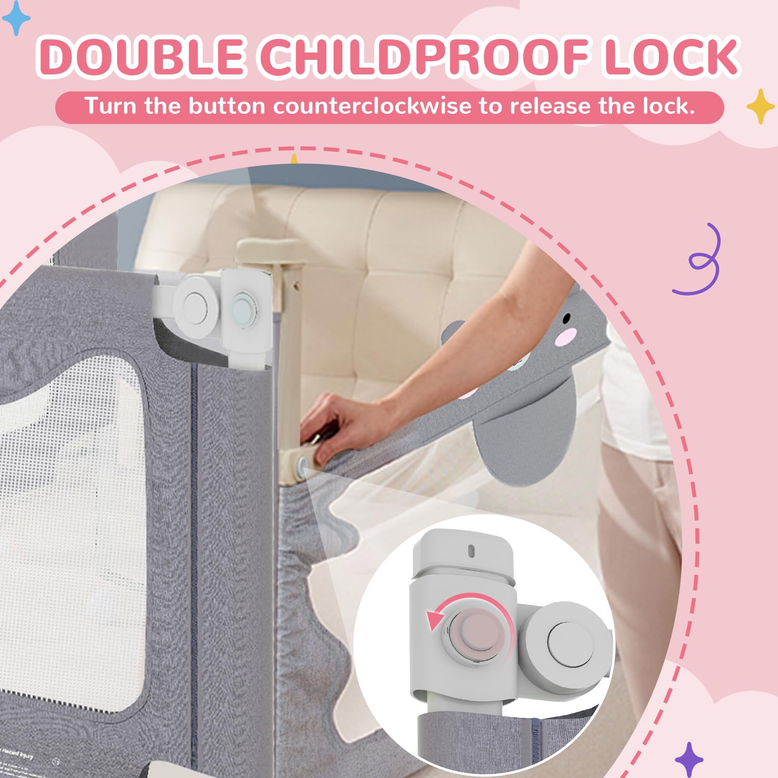 PEKITAS Barriera Protettiva In Schiuma Per Letto – 2 Pezzi Da 135 Cm – Anticaduta Per Bambini