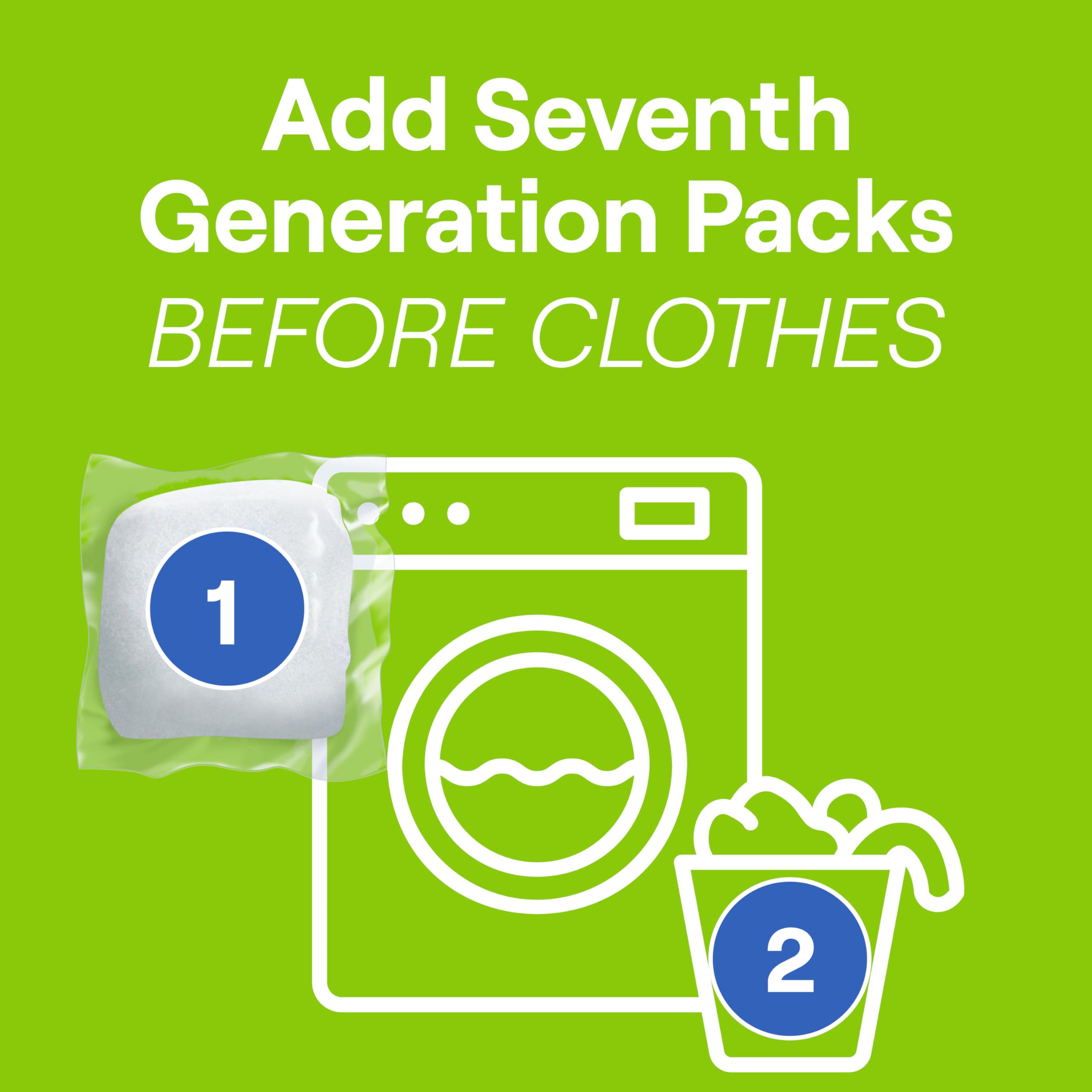 Seventh Generation, Waschmittelpackungen Ultra Power Plus, 42 Stück, 840 ml