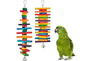 MEWTOGO Wooden Parrot Toys - A Delightful Duo for Your Feathered Friend