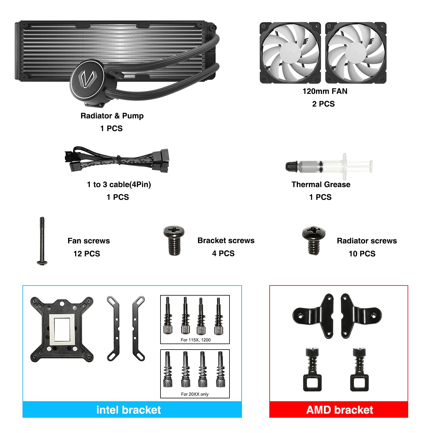 Buy Vetroo V240 CPU Water Cooler 240mm Radiator Black Addressable RGB