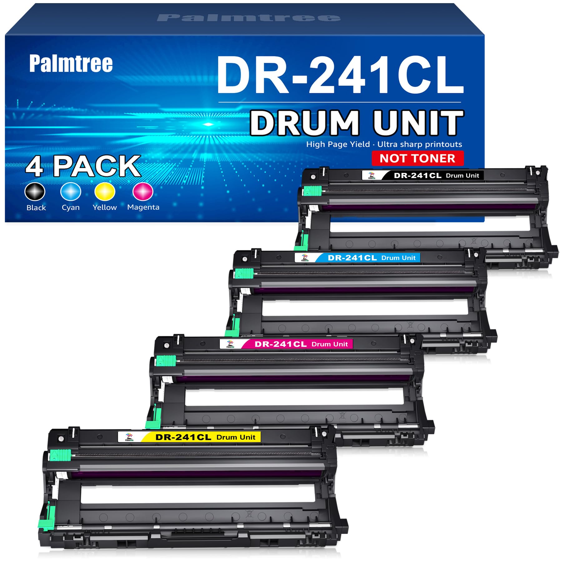 Palmtree DR241CL Tamburo Compatibile con Brother DR-241CL per Tamburo Brother MFC 9340CDW MFC-9340CDW MFC-9140CDN MFC 9140CDN MFC-9130CW MFC-9330CDW DCP 9020CDW DCP-9015CDW HL-3140CW HL 3150CDW