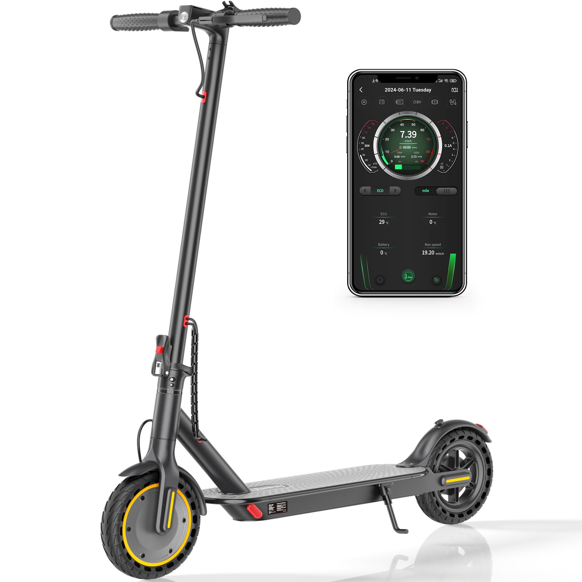 Qlaway 8.5/10" Electric Scooter for Adults 350W Motor Top Speed 25/30/35 KM, Trotinette Electrique Up to 25-35 KM Range, Bearing 265 LBS
