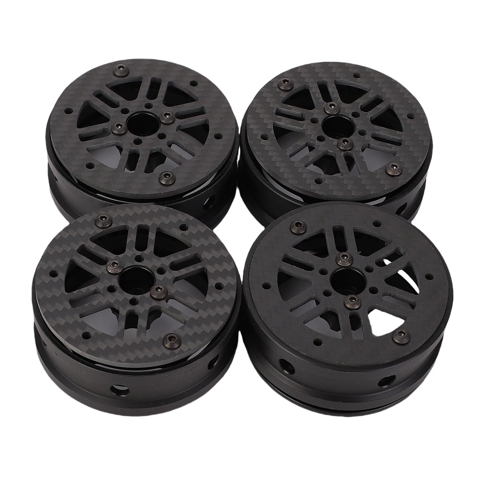 Piasty kół Samochodu RC Premium w Skali 1/10 Zestaw 2,2 Cala z Włókna Węglowego do Samochodów Wspinaczkowych i Hobbystów