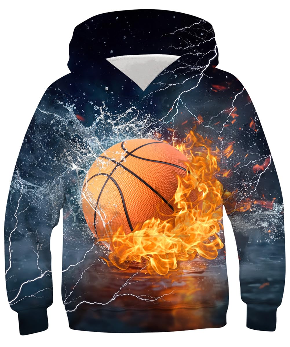Lovekider Boys Hoodie Kids 3D Print Graphic Pullover Sweatshirt 6-16 Years