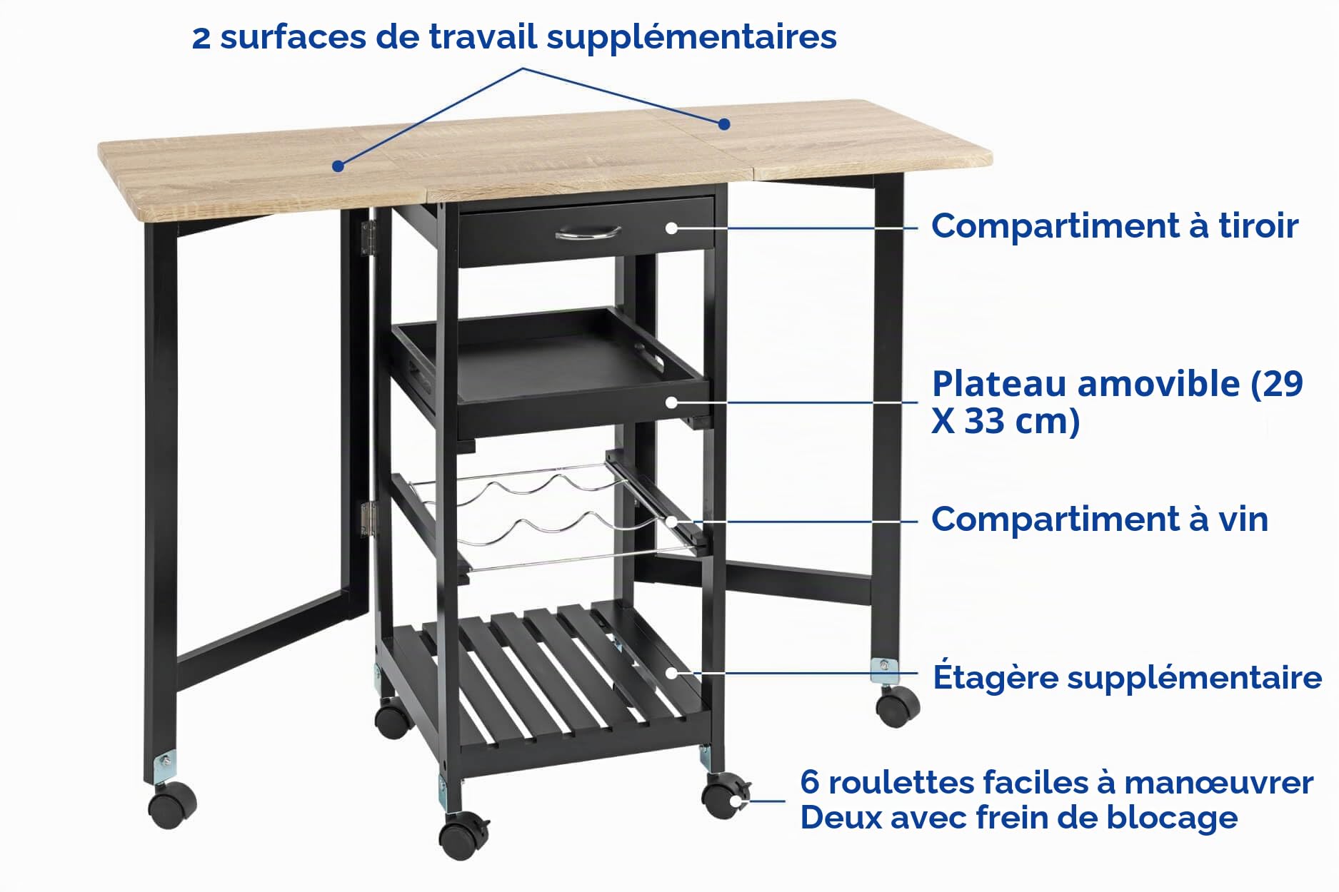 Maximex Chariot Pliable pouvant Supporter jusqu'à 10 kg