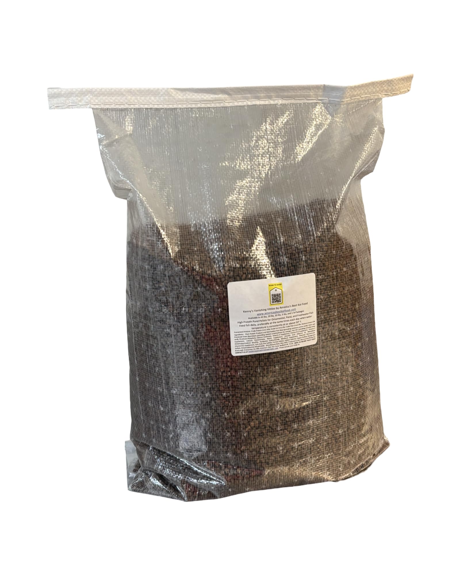 20 lbs Floating and Sinking Pond Pellets for Medium to Large Koi and Freshwater Fish 36% Premium Protein