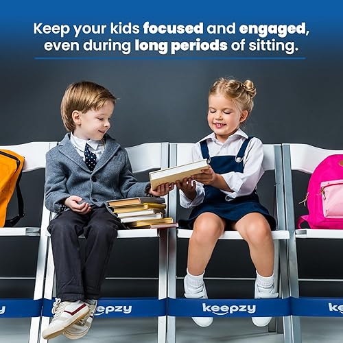 Miniatura 3 de Paquete de 12 bandas para silla, bandas antideslizantes para sillas para niños con pies inquietos, bandas antiestrés para sillas de aula, bandas