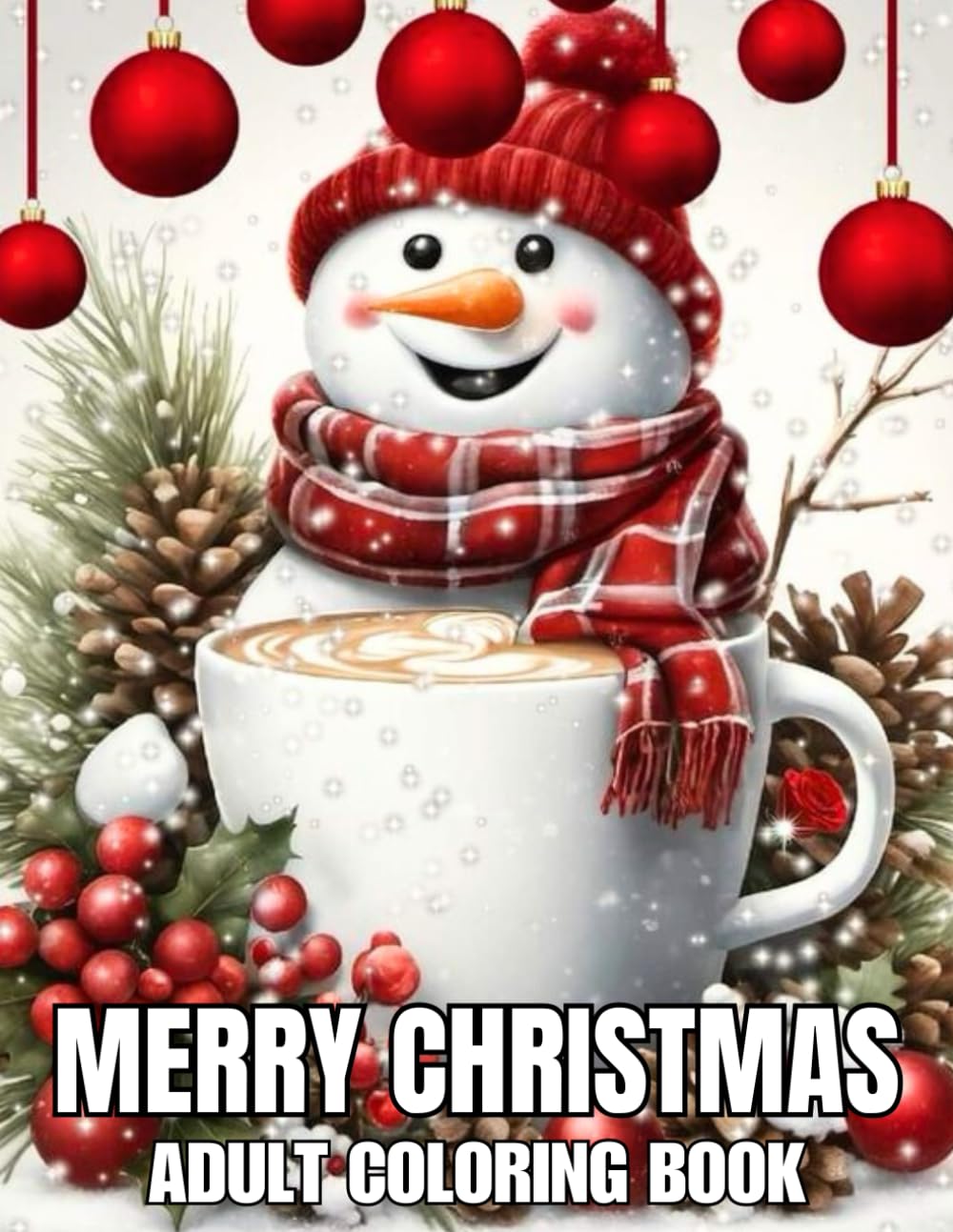 Merry Christmas Coloring Book for Adults Large Print Winter Coloring