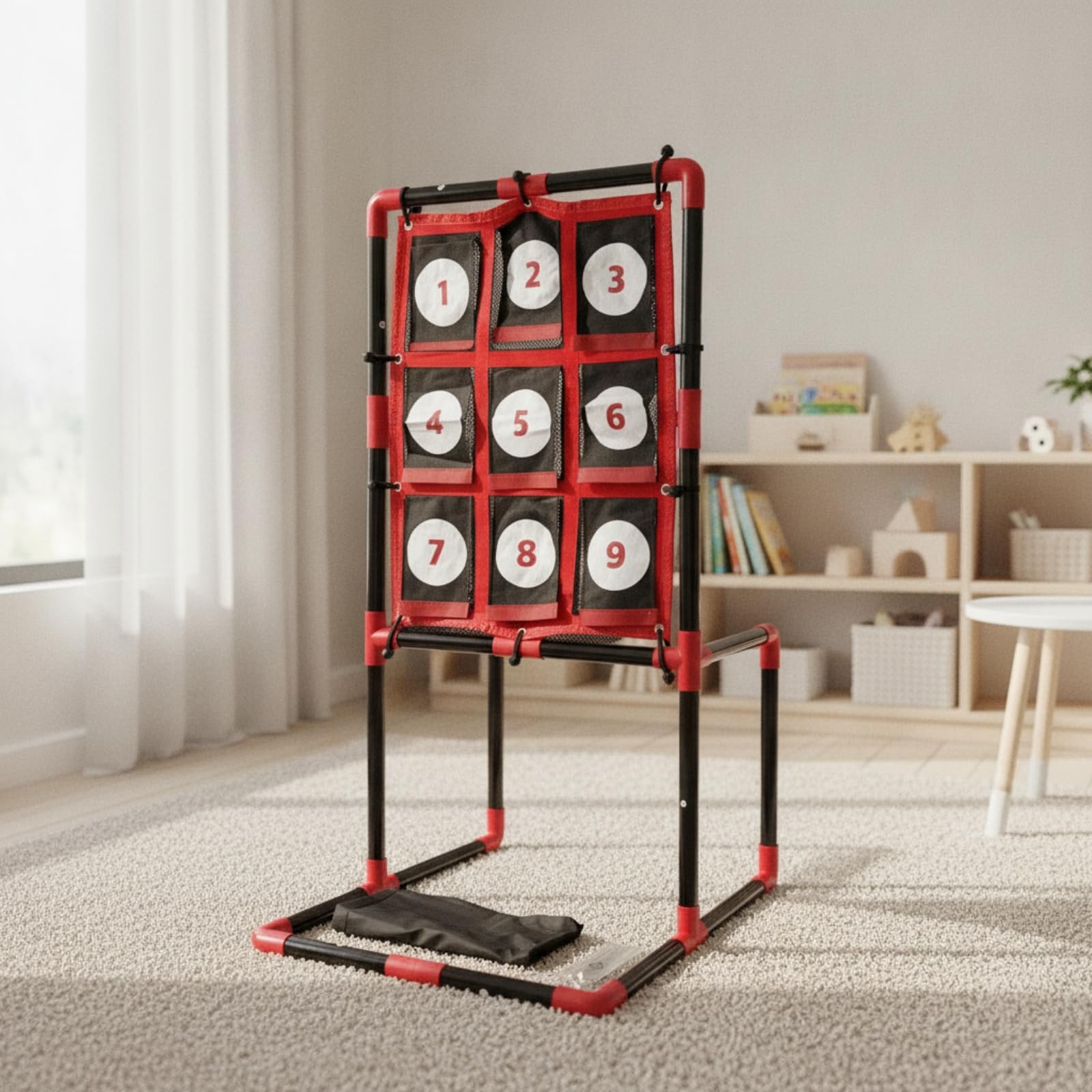 kowaku Lanzamiento con Bolsillos | Plegable, Resistente, Panel Puntería con Estructura, para Interiores, Niños