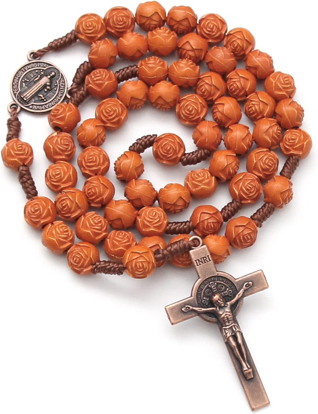 KOMI Handmade Wooden Catholic Rosaries, Rosary Beads Necklace Wood Christian Prayer Beads Catholic Christian Gift - Image 2